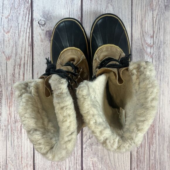 Sorrel Caribou Kaufman Mens 10 Made in Canada Waterproff Winter Snow Boots Wool - Picture 14 of 16